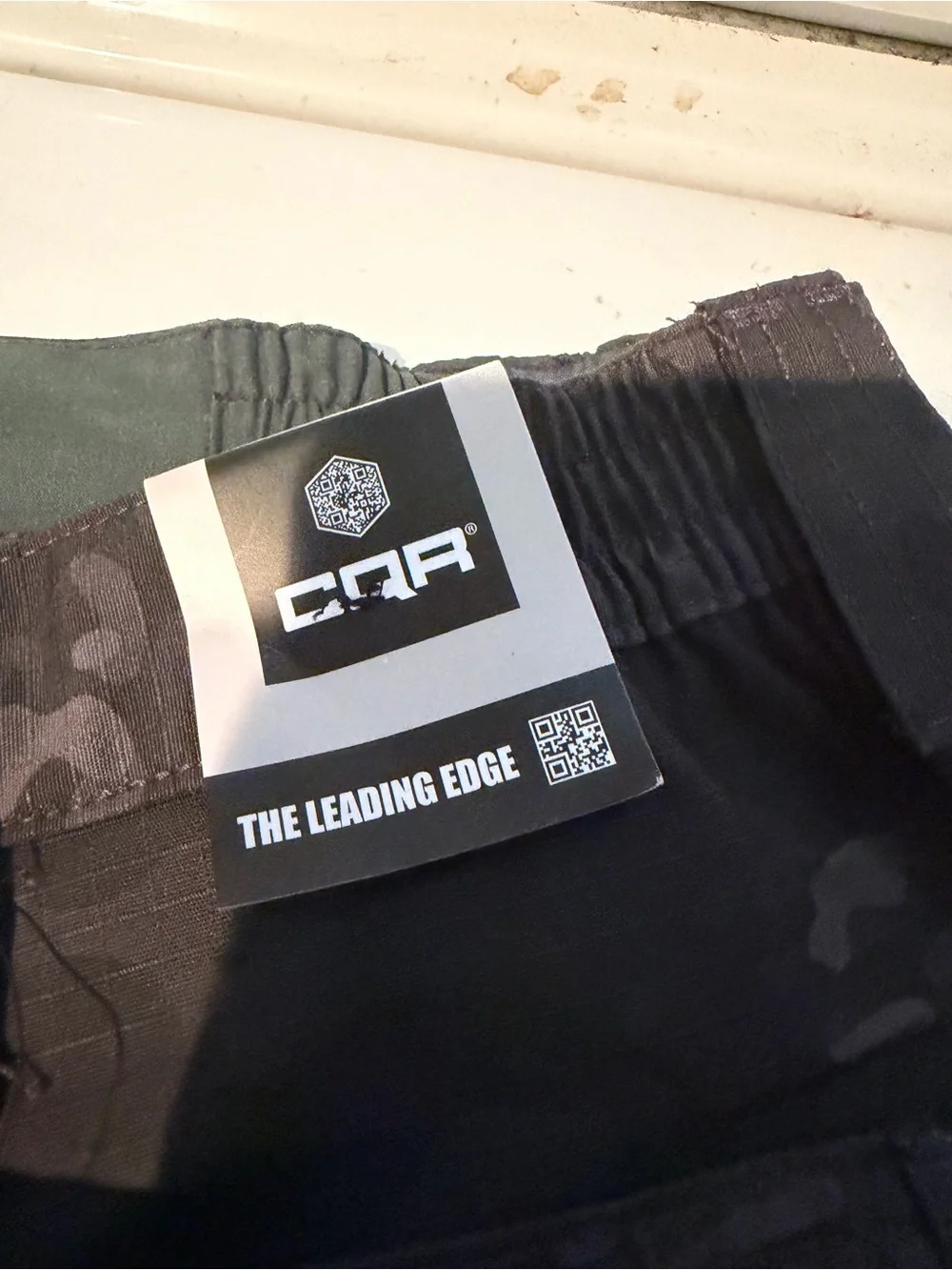 CQR Men's Black Camo Cargo Pants